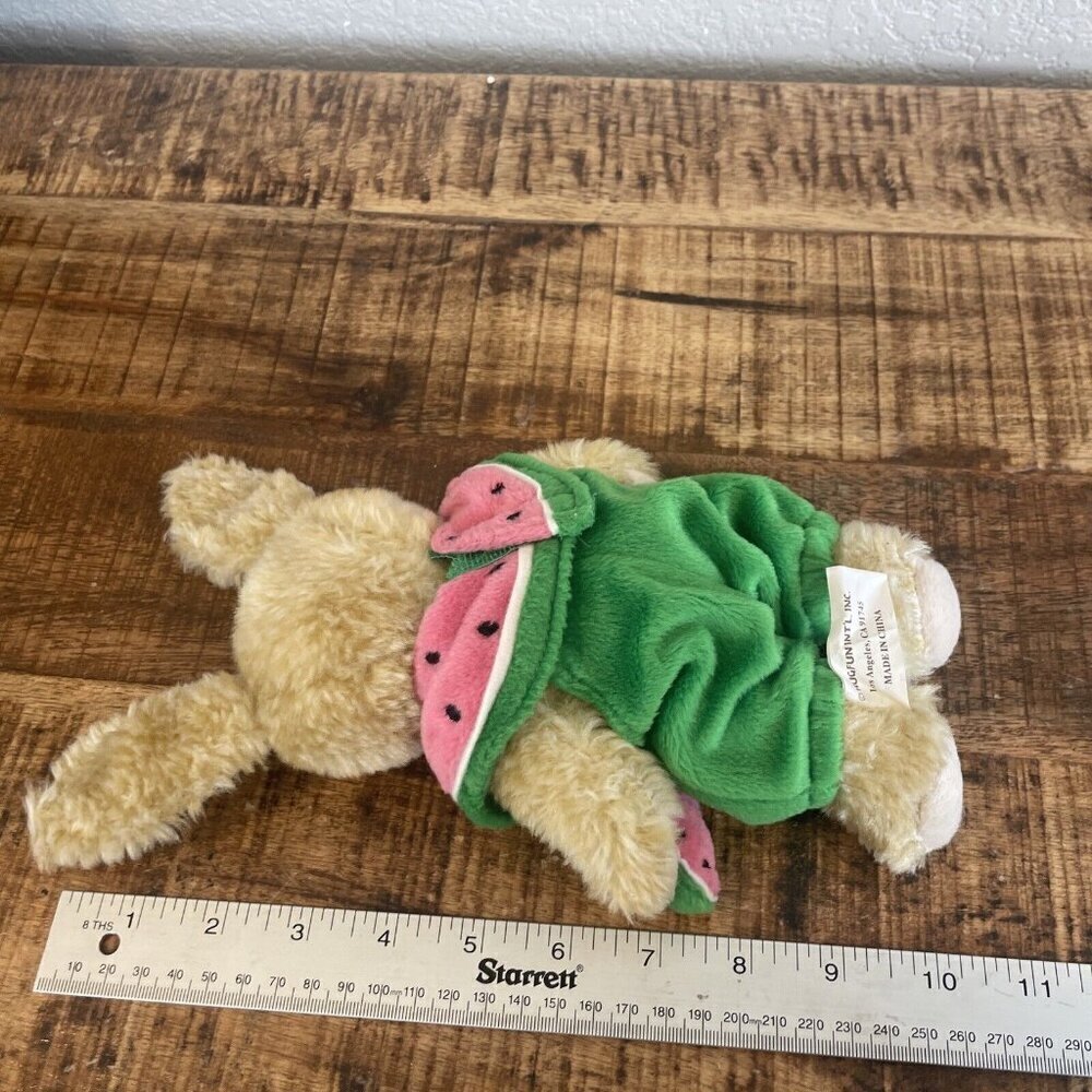 Hug Fun Bunny Rabbit Plush Stuffed Animal In Watermelon Outfit - Picture 7 of 8